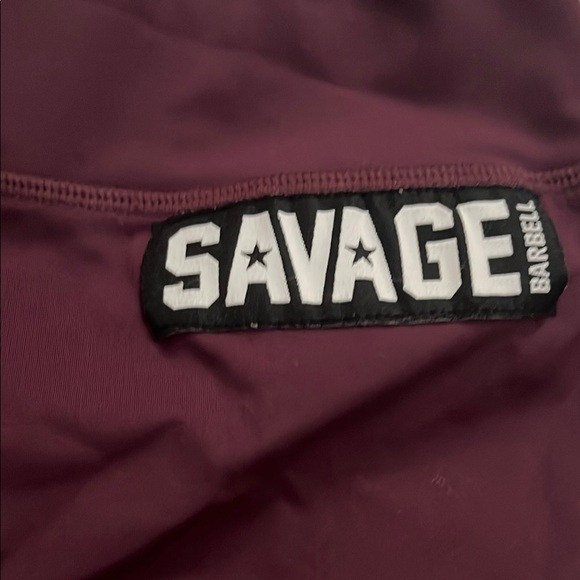 Savage Barbell Red Athletic Shorts Form-Fitting Stretchy - Picture 2 of 4